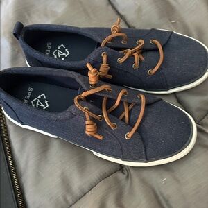 Sperry Navy Boat Shoes Wave Head to Toe Sz 10